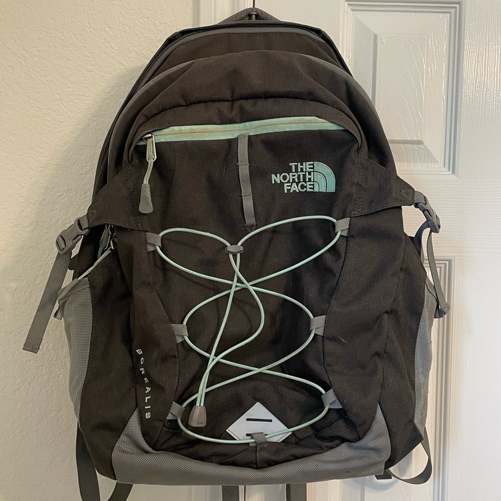 The North Face Borealis Backpack Grey and Teal FlexVent